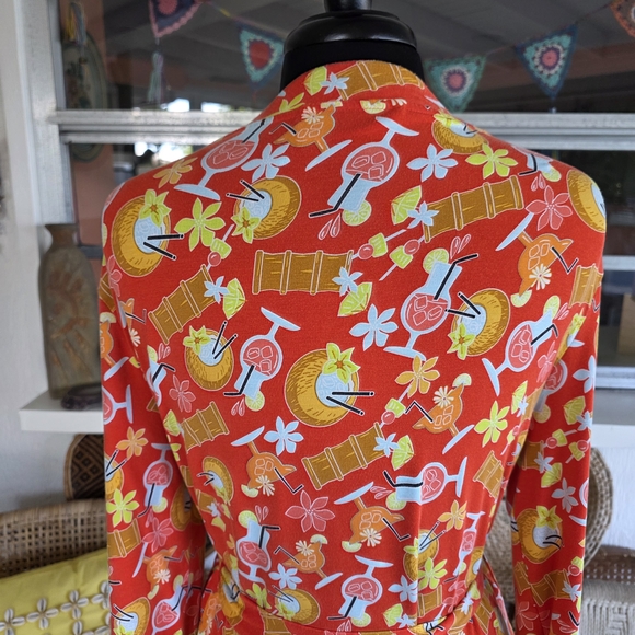 MeUndies XS / S Tropical Vibrant Floral Robe Tiki Resortwear Vacation Soft - Picture 6 of 14